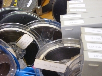 mould-affected reel-to-reel tapes await processing in Paradisec's Sydney lab